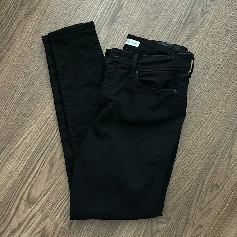 Signature Levi Black Jeans High-Rise Skinny size 8 - Picture 1 of 3